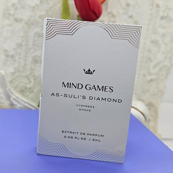 MIND Games AS-SULI'S DIAMOND 2mL .06 FL.OZ Extrait De Parfum Cypress Smoke Card - Picture 3 of 3